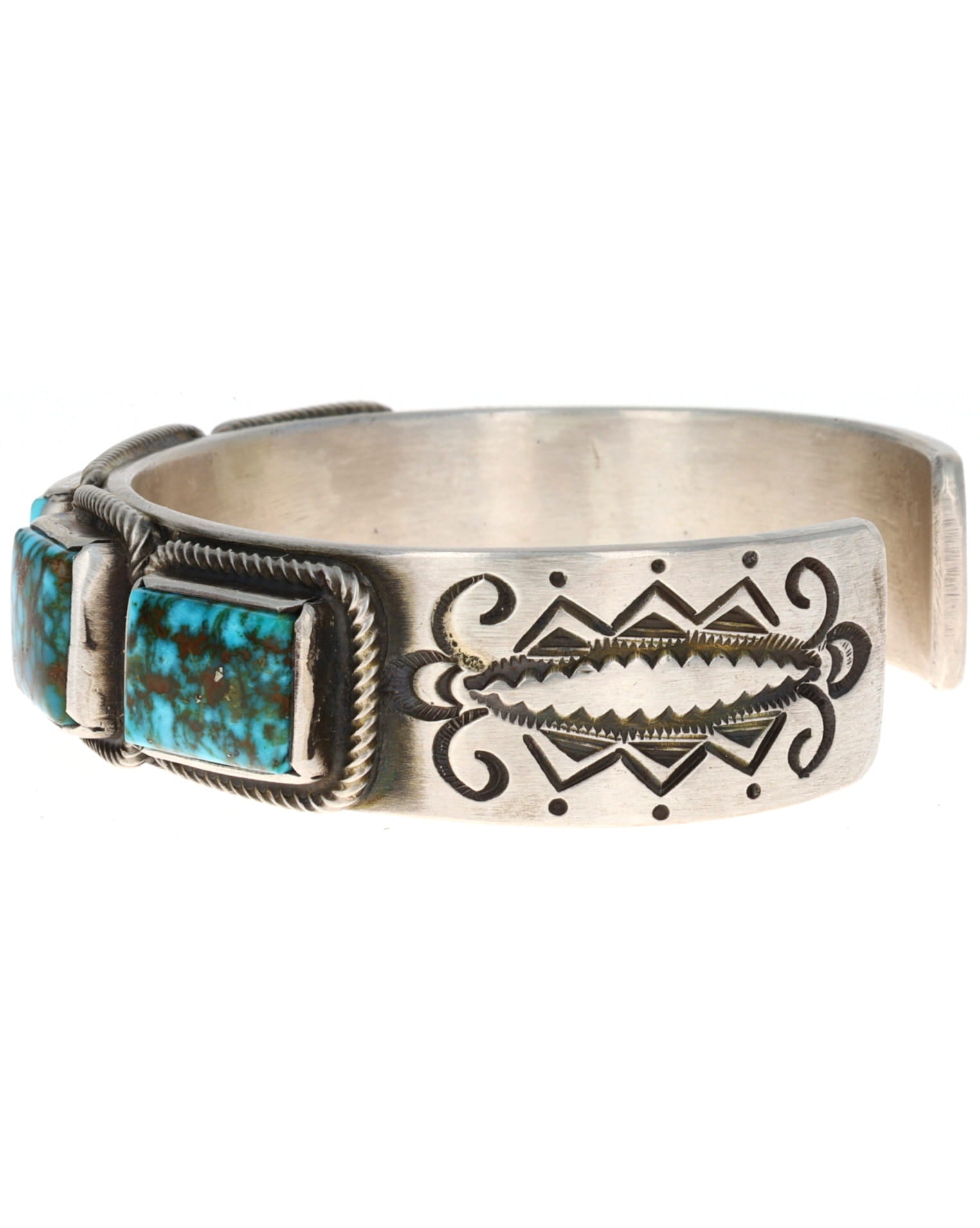 Natural Kingman Turquoise 5-Stone Row Bracelet