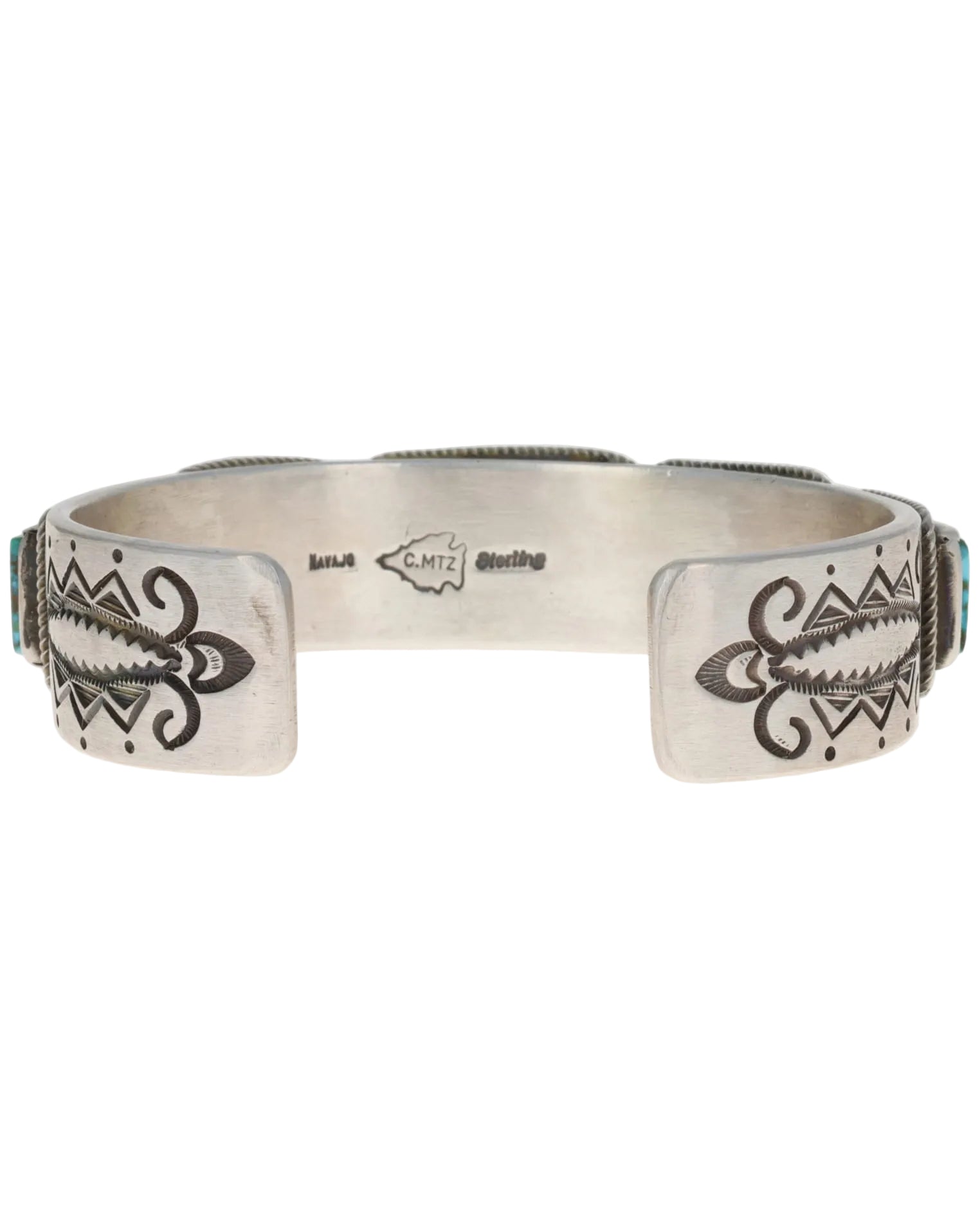 Natural Kingman Turquoise 5-Stone Row Bracelet