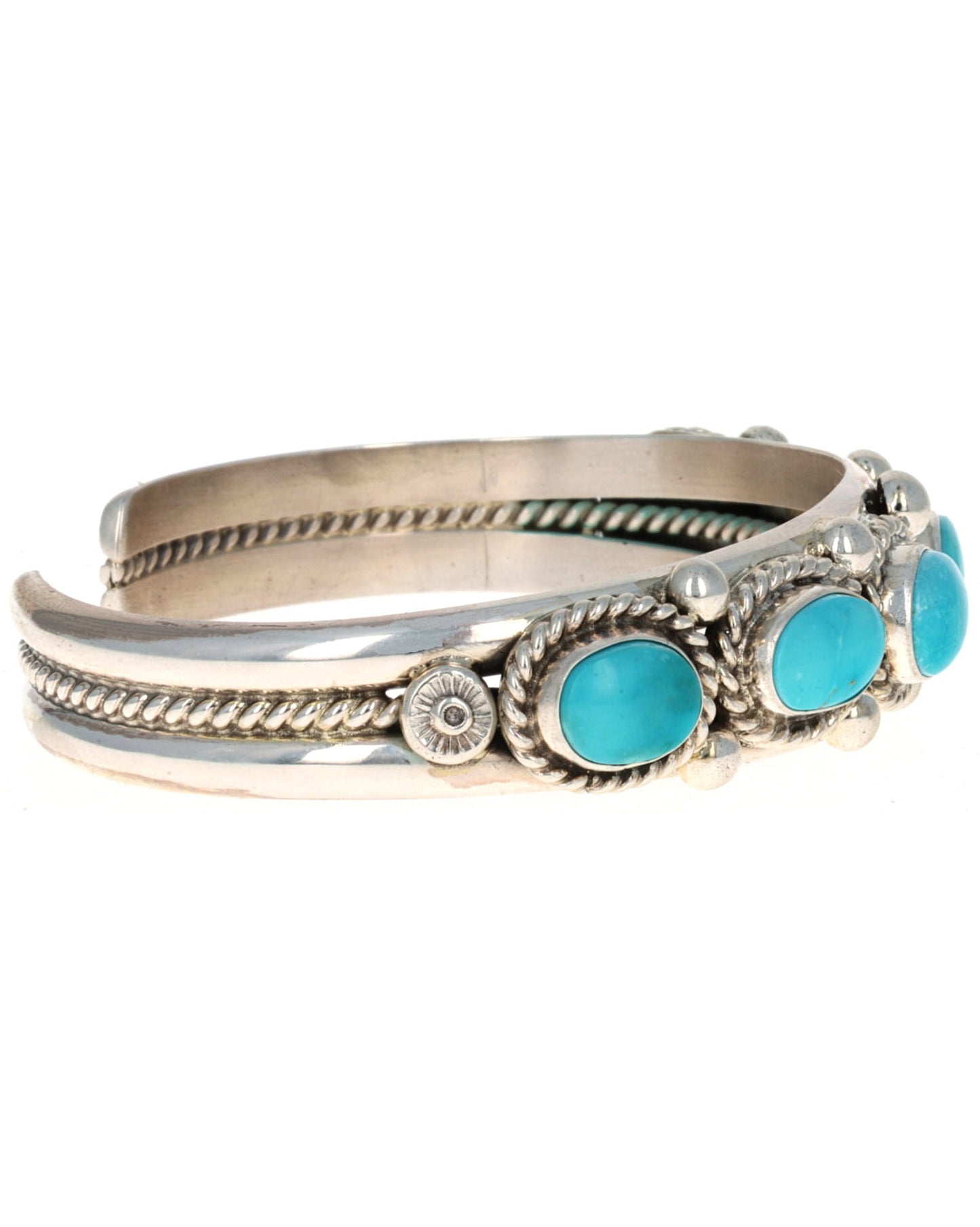 Natural Fox Turquoise 6-Stone Row Bracelet