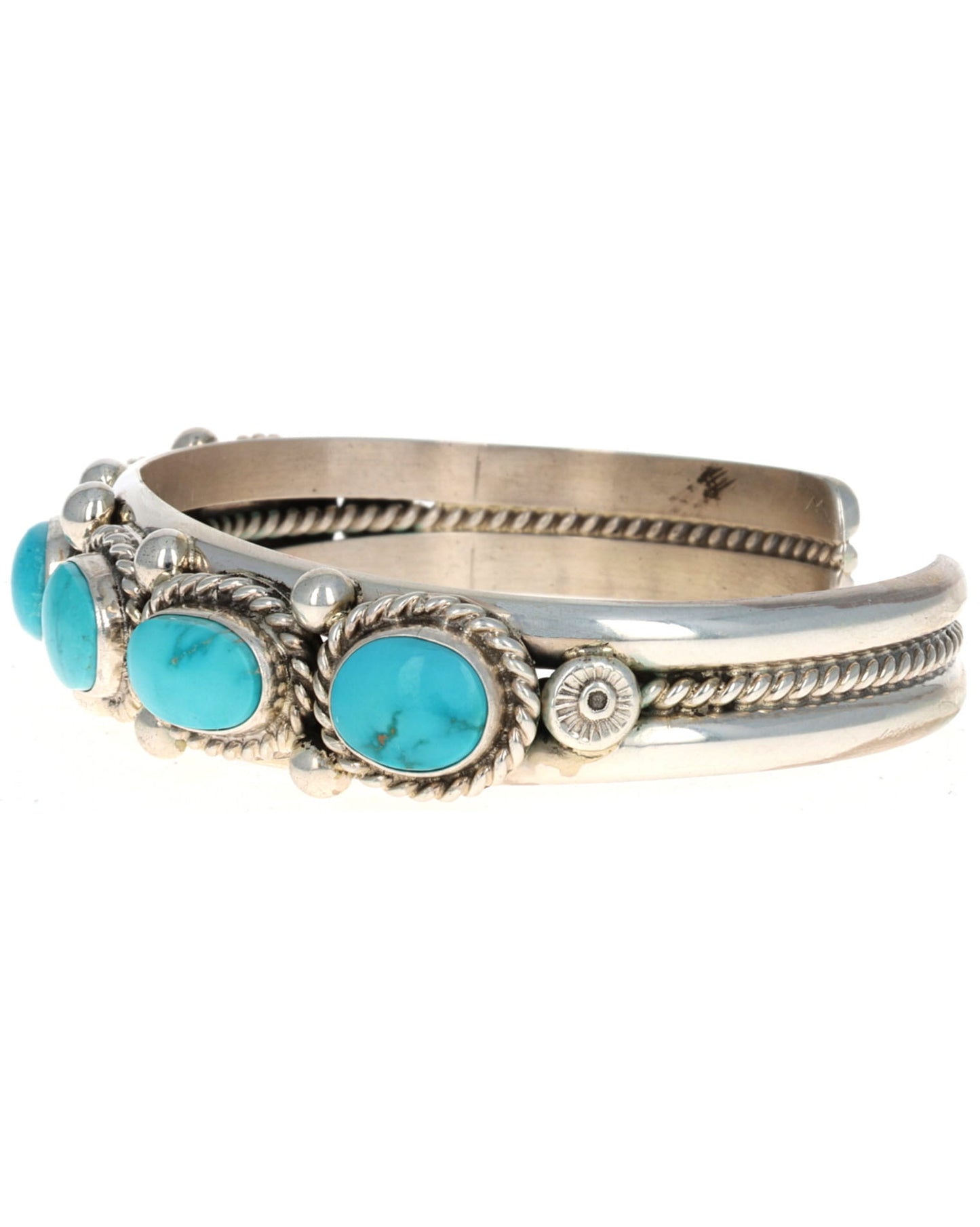 Natural Fox Turquoise 6-Stone Row Bracelet