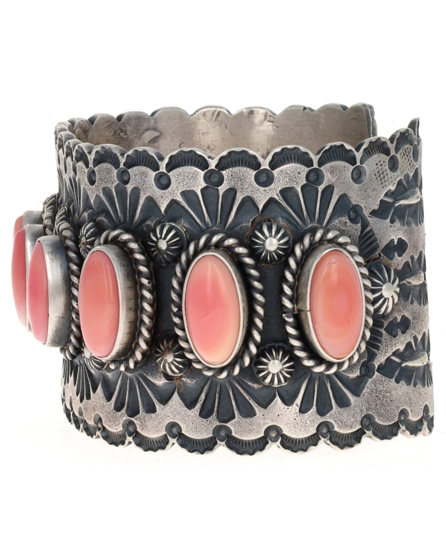 Pink Conch Shell Row Bracelet