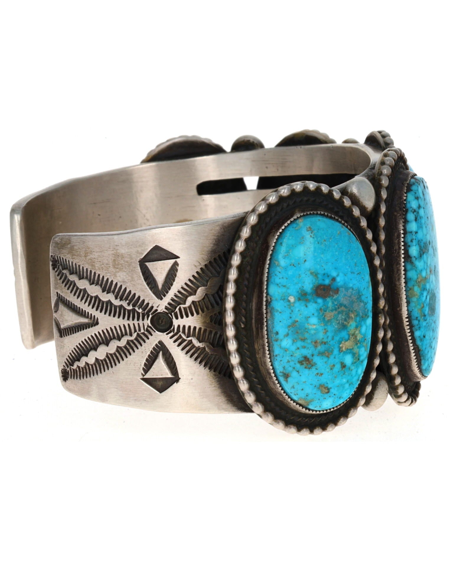 Natural Kingman Turquoise 5-Stone Row Bracelet