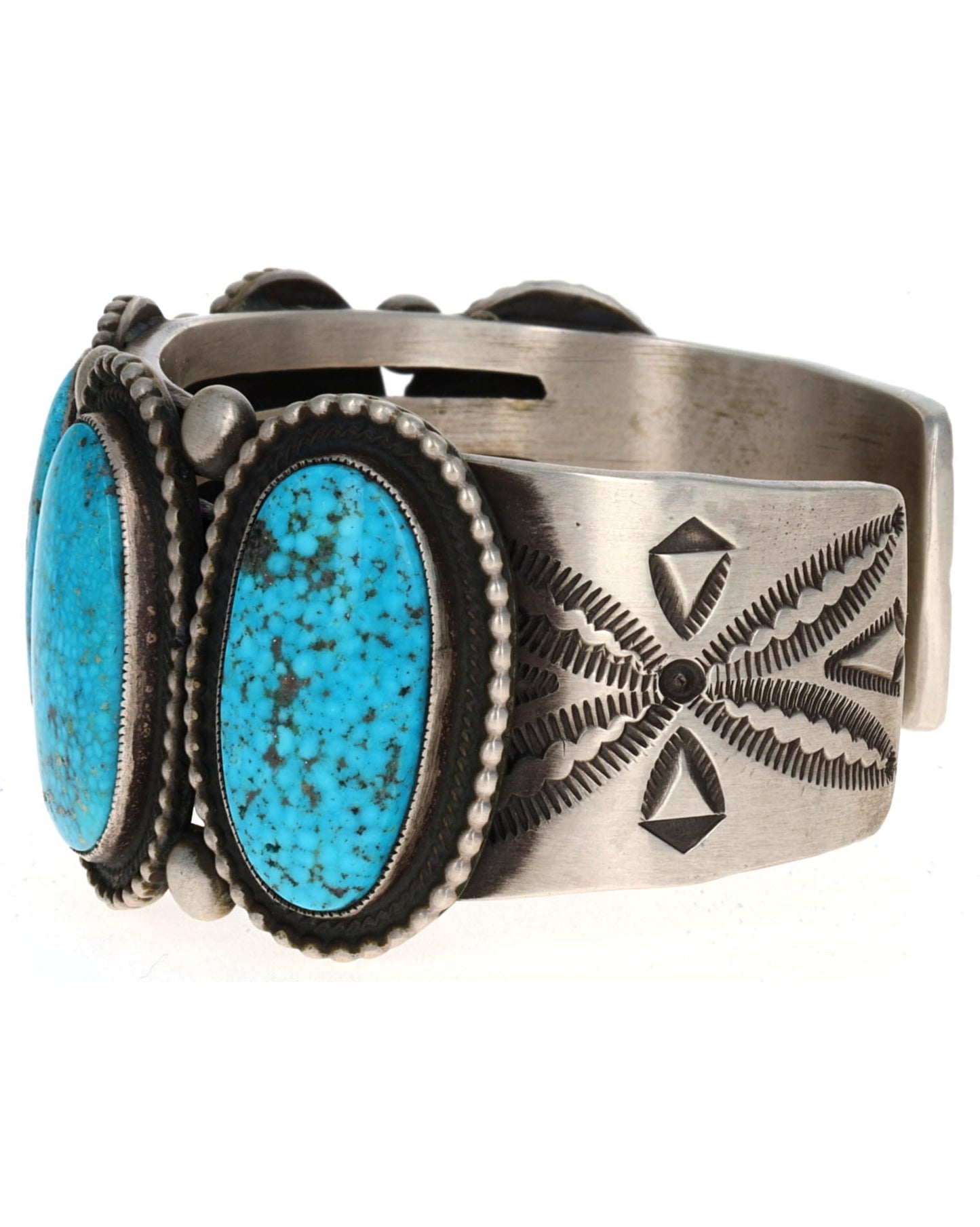 Natural Kingman Turquoise 5-Stone Row Bracelet