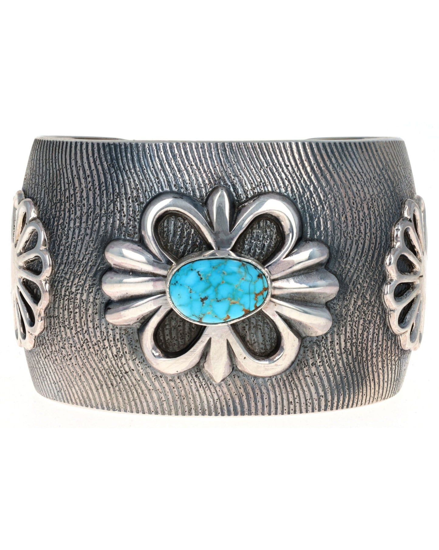 Natural Kingman Turquoise Wide Cuff Bracelet