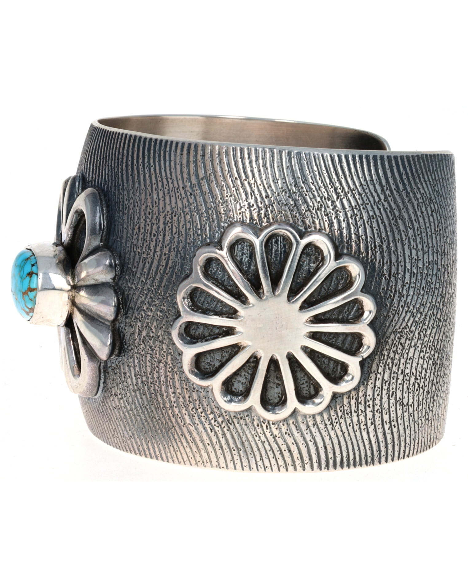 Natural Kingman Turquoise Wide Cuff Bracelet