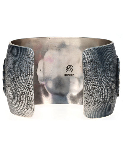Natural Kingman Turquoise Wide Cuff Bracelet