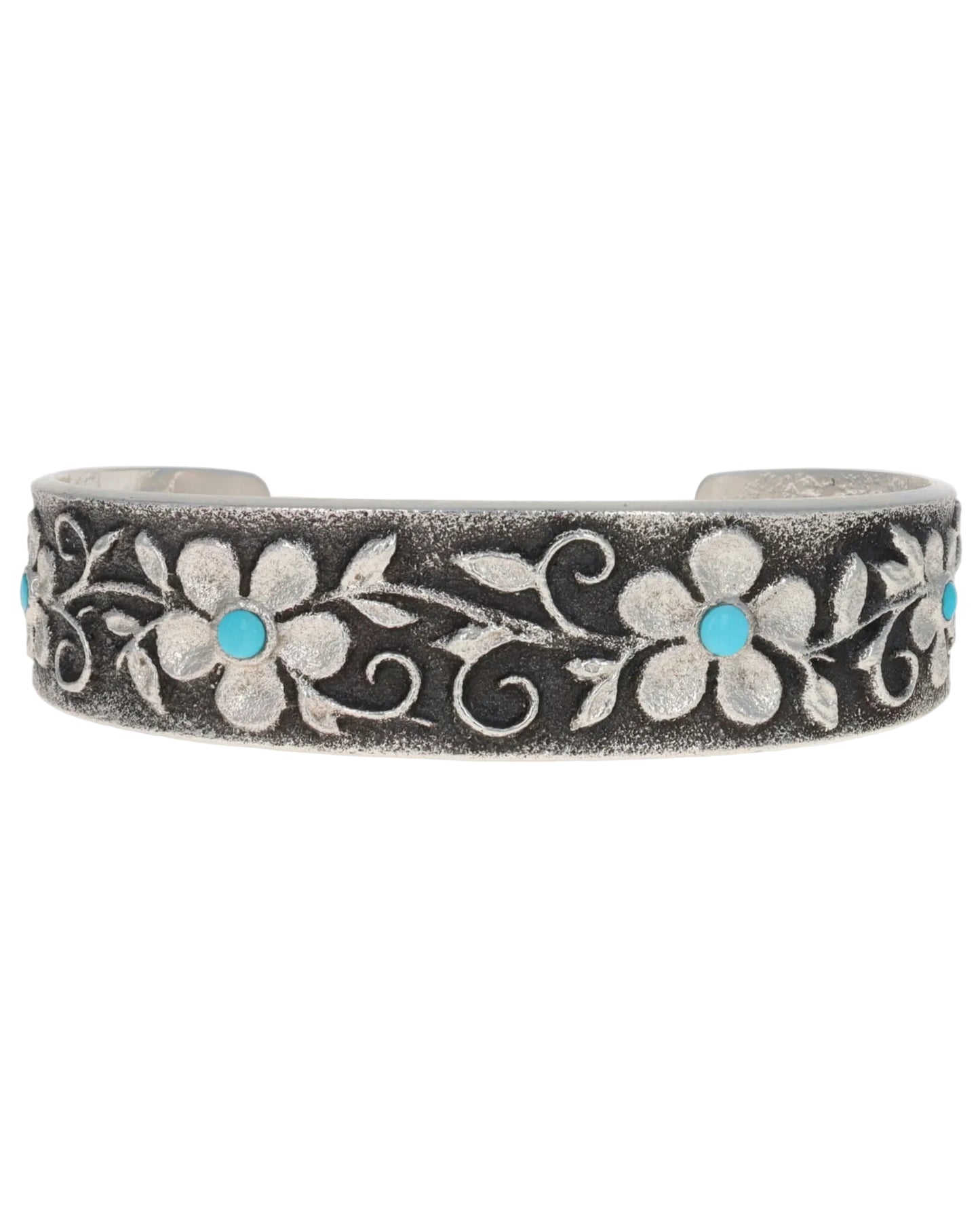 High Grade Natural Castle Dome Turquoise 4 Flower Bracelet