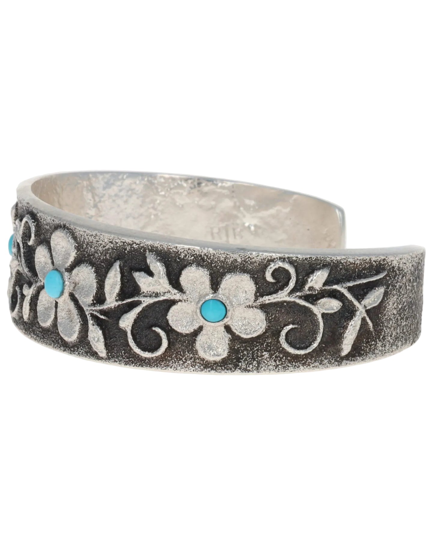 High Grade Natural Castle Dome Turquoise 4 Flower Bracelet