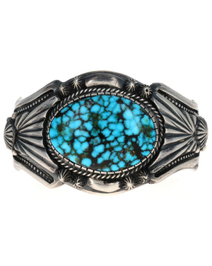 High Grade Natural Kingman Black Web Turquoise Bracelet