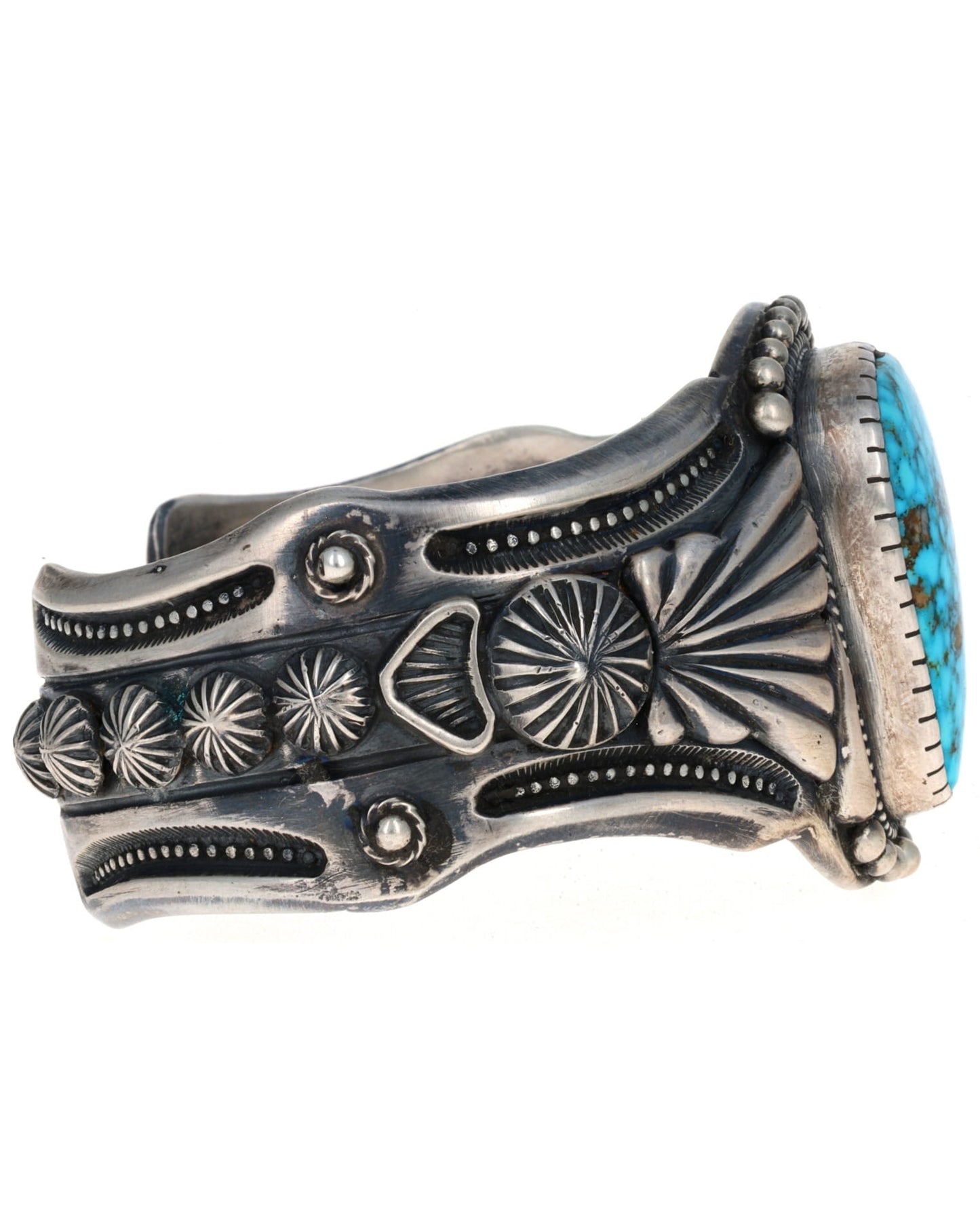 High Grade Natural Birdseye Kingman Turquoise Bracelet