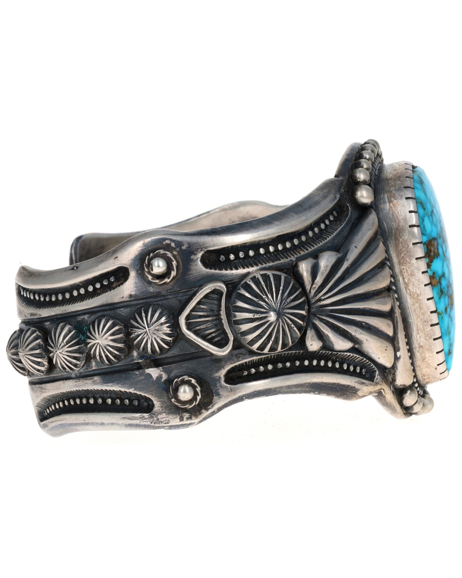 High Grade Natural Birdseye Kingman Turquoise Bracelet