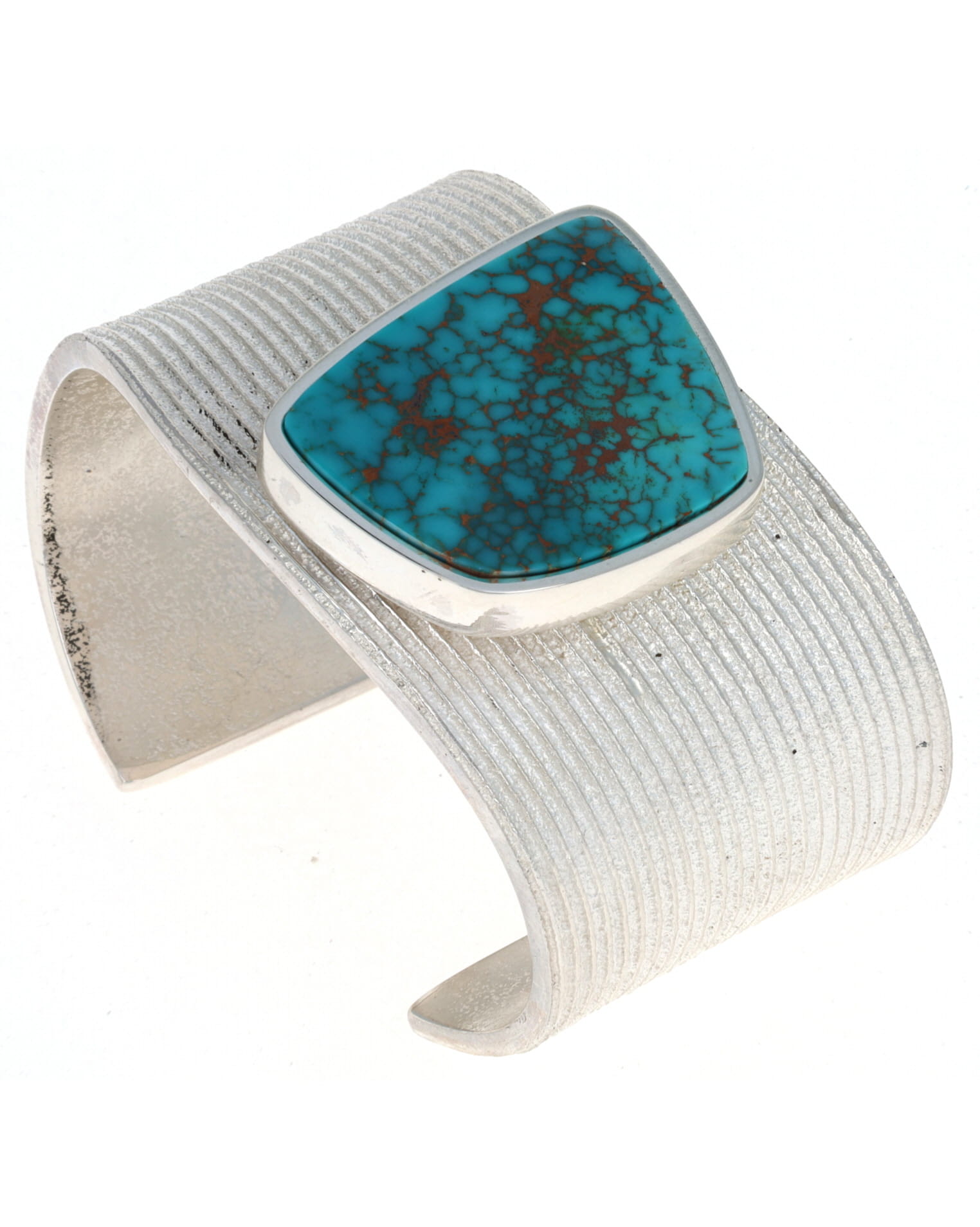 High Grade Natural Dendritic Pilot Mountain Turquoise Bracelet