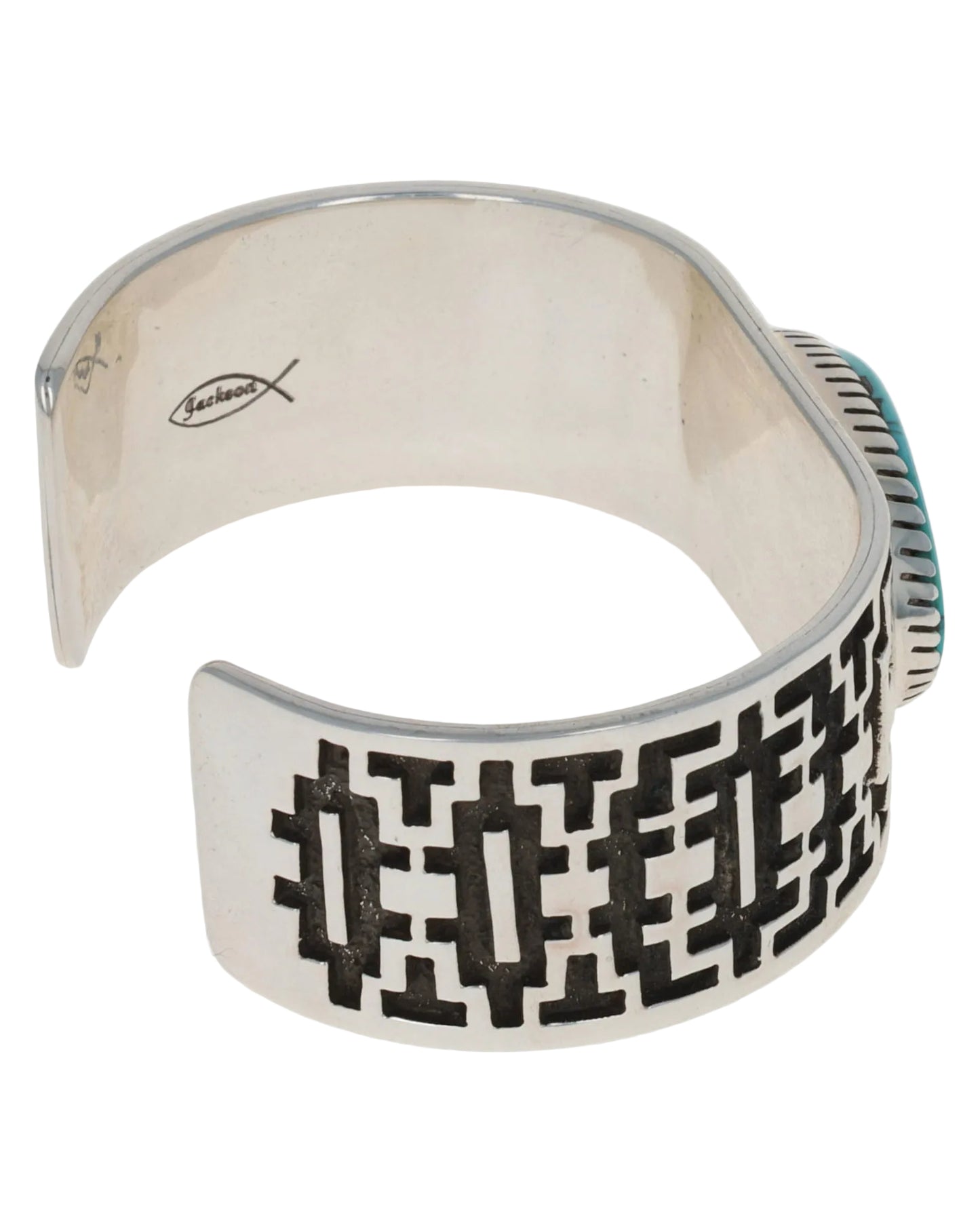 Natural Kingman Turquoise Overlay Bracelet