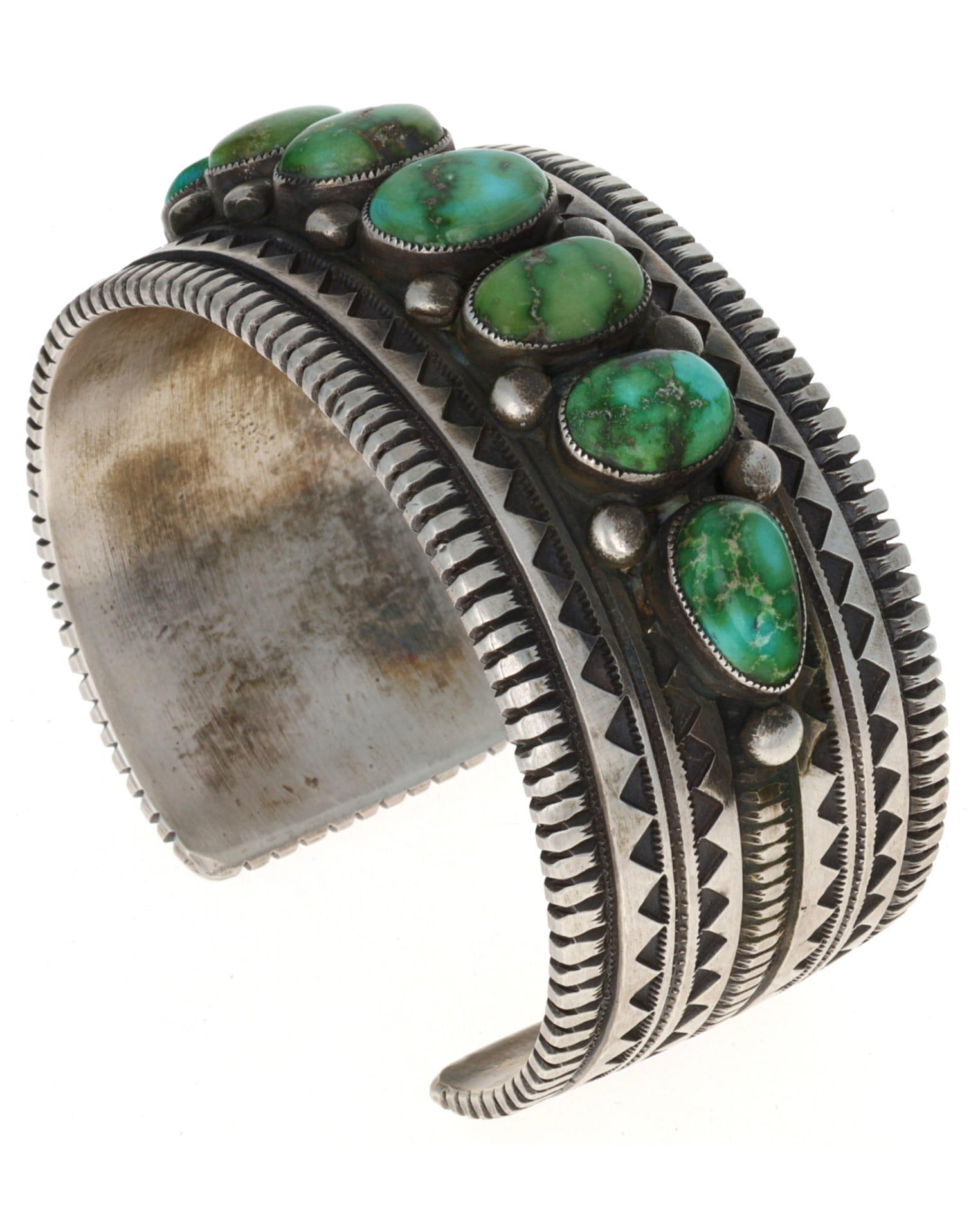 Sonoran Gold Turquoise 7-Stone Row Bracelet