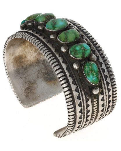 Sonoran Gold Turquoise 7-Stone Row Bracelet