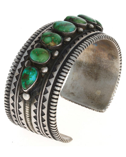 Sonoran Gold Turquoise 7-Stone Row Bracelet