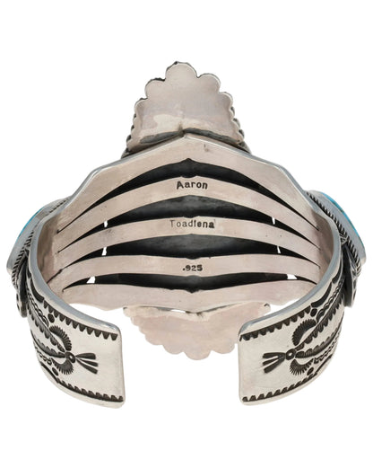 Natural Kingman Turquoise 3-Stone Bracelet