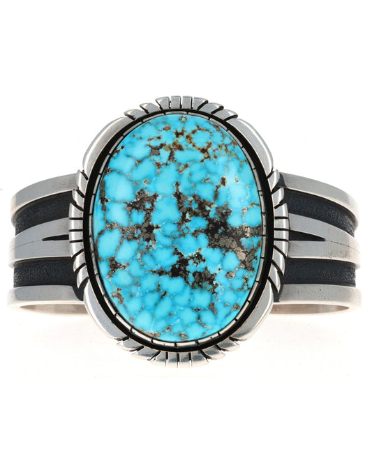 Natural Kingman Water Web Turquoise Overlay Bracelet