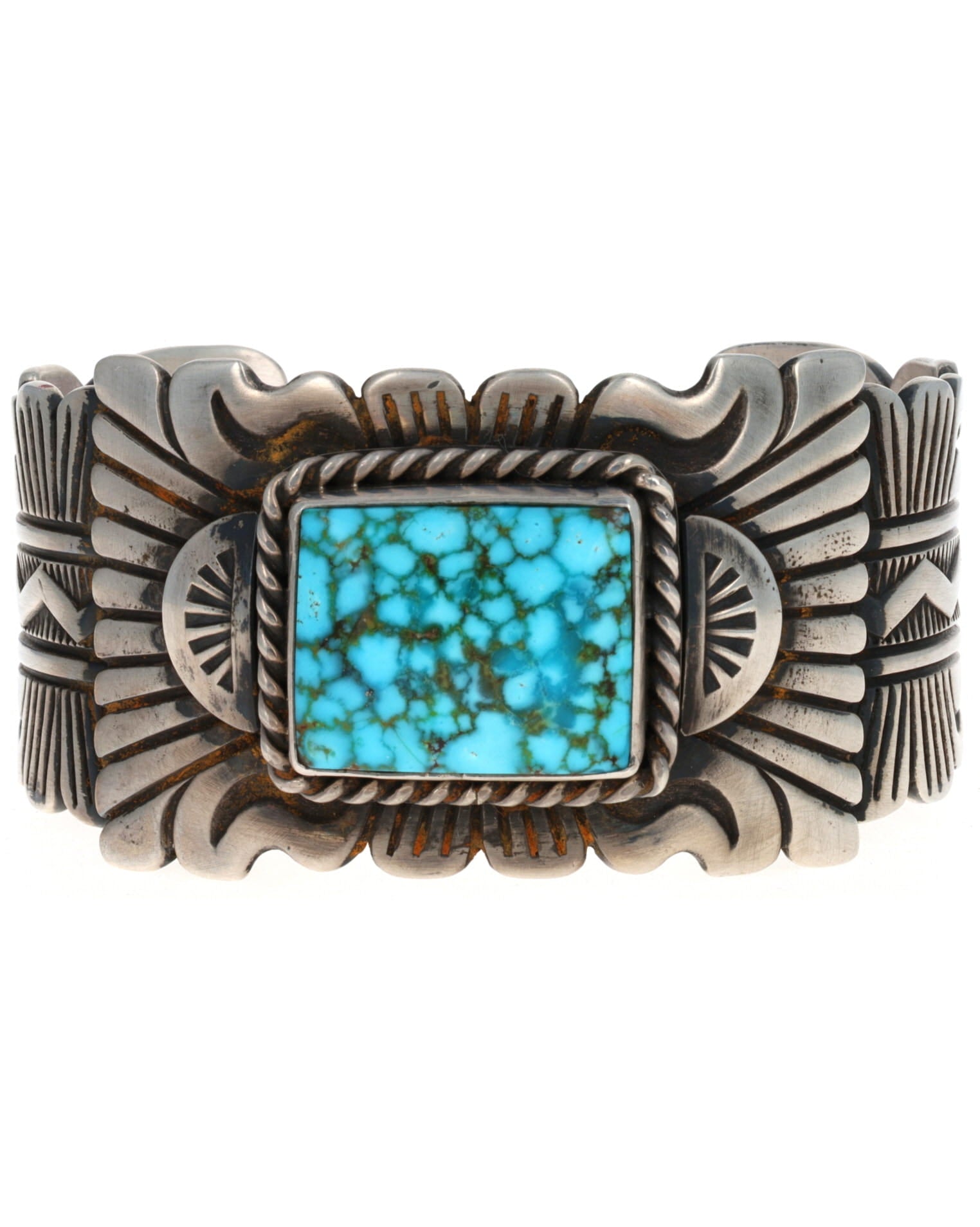 Natural Kingman Water Web Turquoise Bracelet