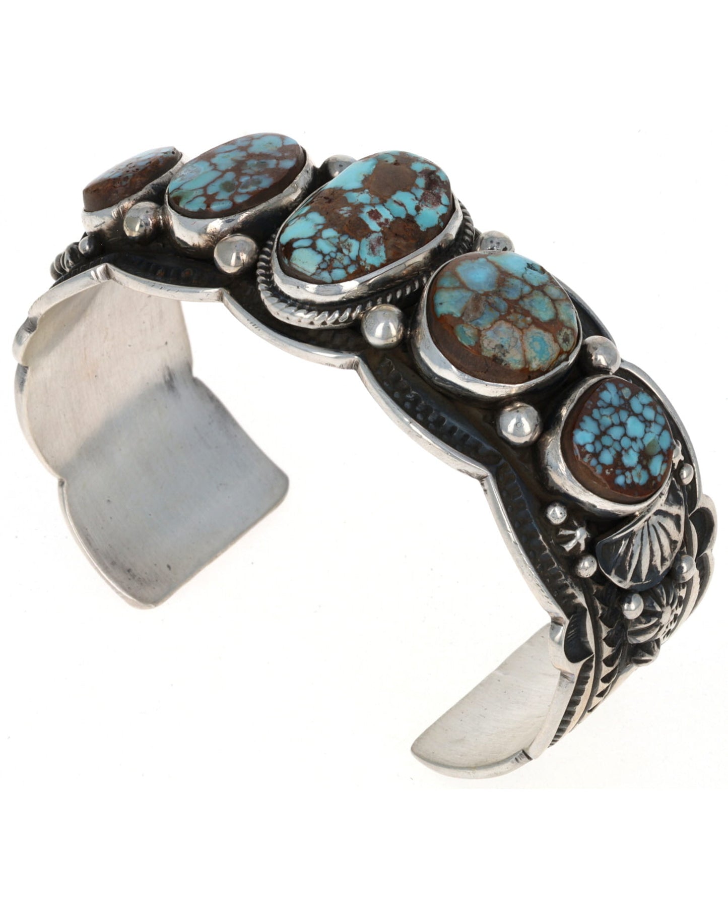Natural Dry Creek Turrquoise 5-Stone Row Bracelet