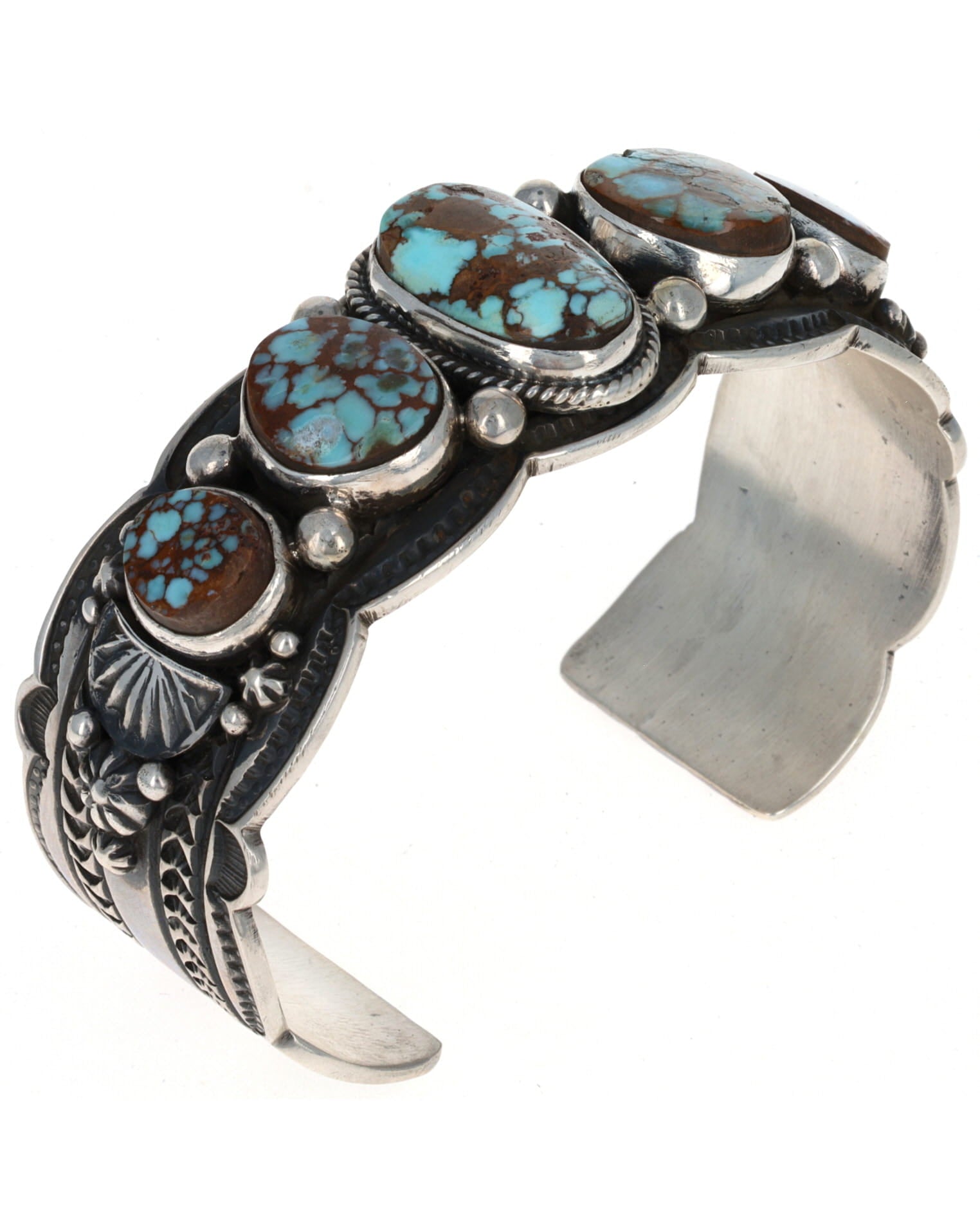 Natural Dry Creek Turrquoise 5-Stone Row Bracelet