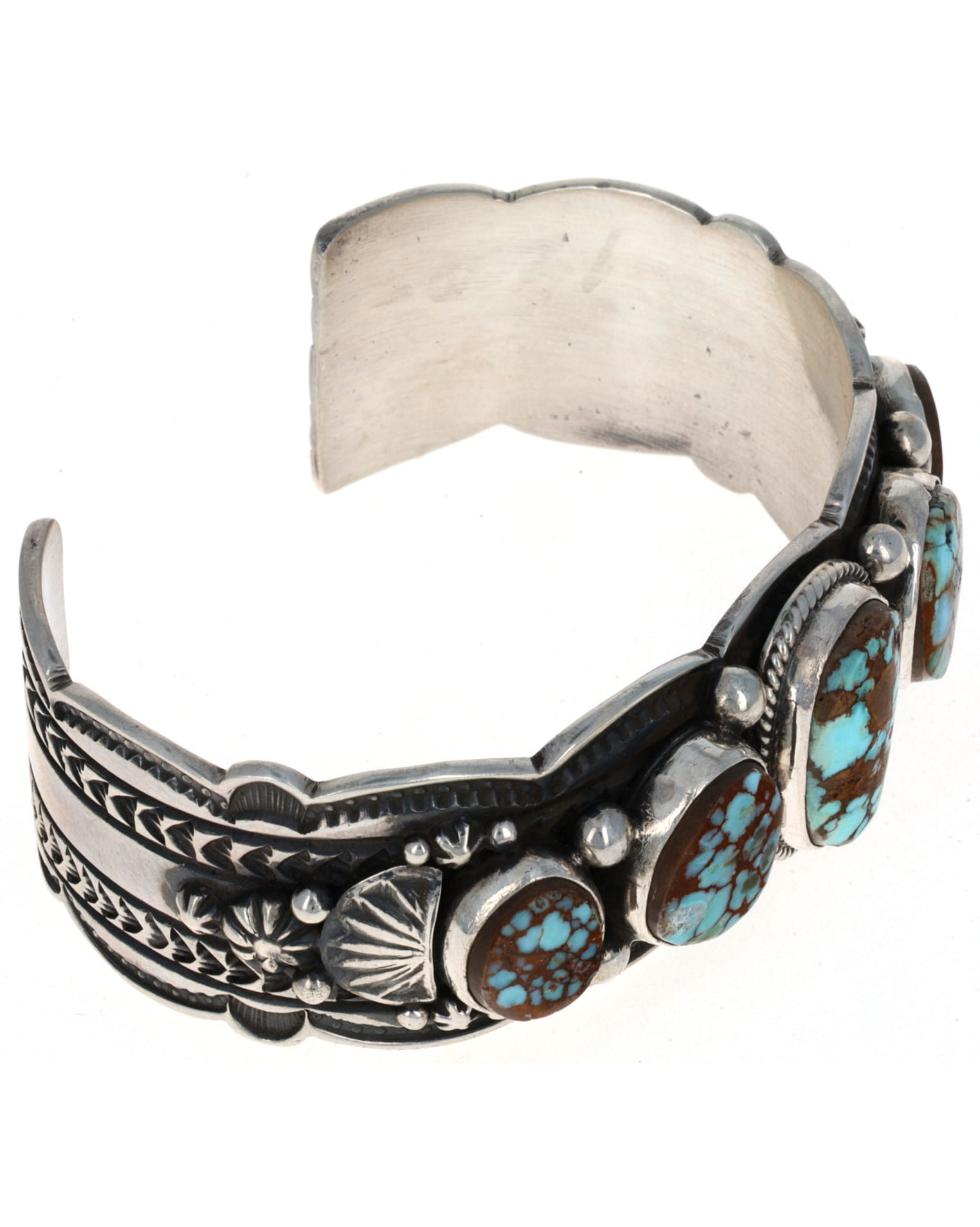 Natural Dry Creek Turrquoise 5-Stone Row Bracelet