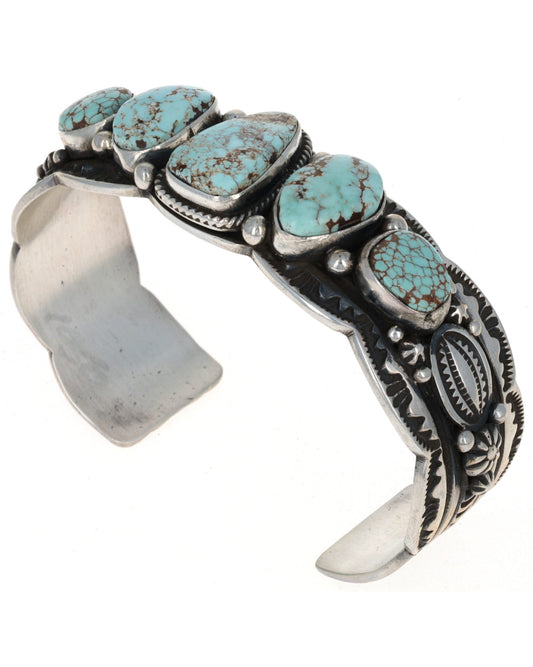 Natural Dry Creek Turquoise 5-Stone Row Bracelet