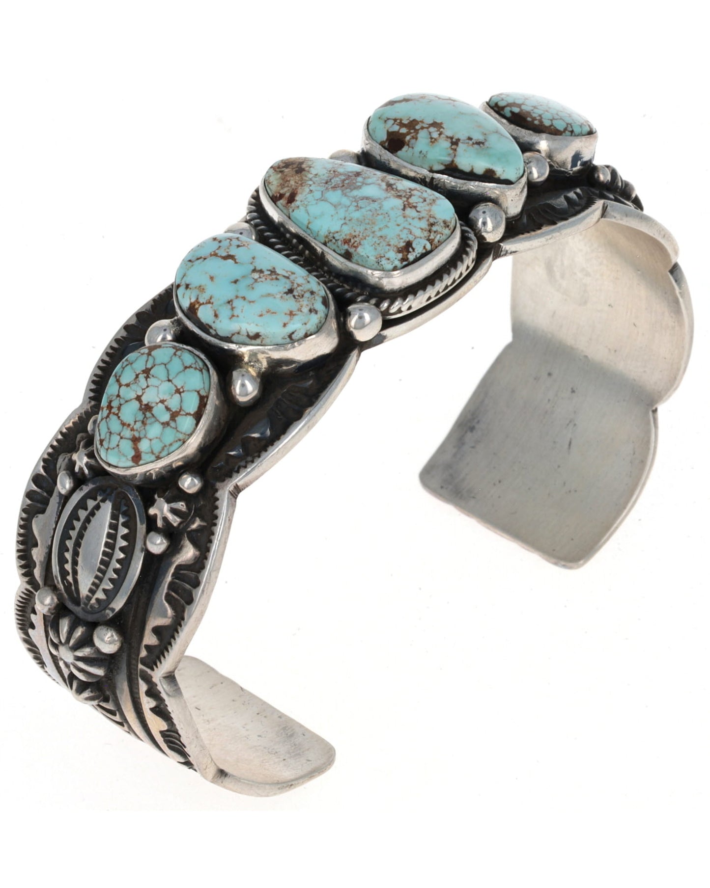 Natural Dry Creek Turquoise 5-Stone Row Bracelet