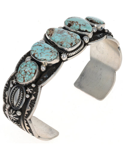 Natural Dry Creek Turquoise 5-Stone Row Bracelet