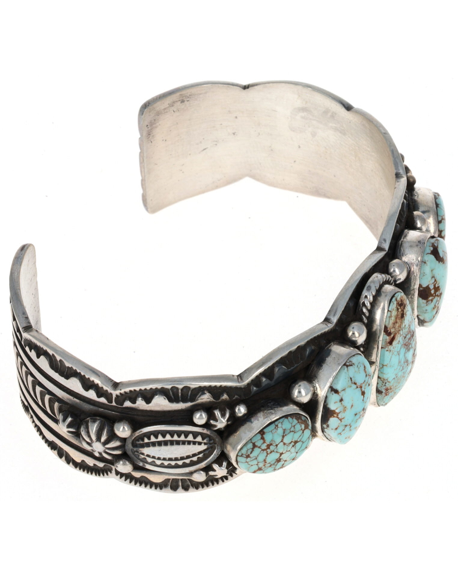 Natural Dry Creek Turquoise 5-Stone Row Bracelet