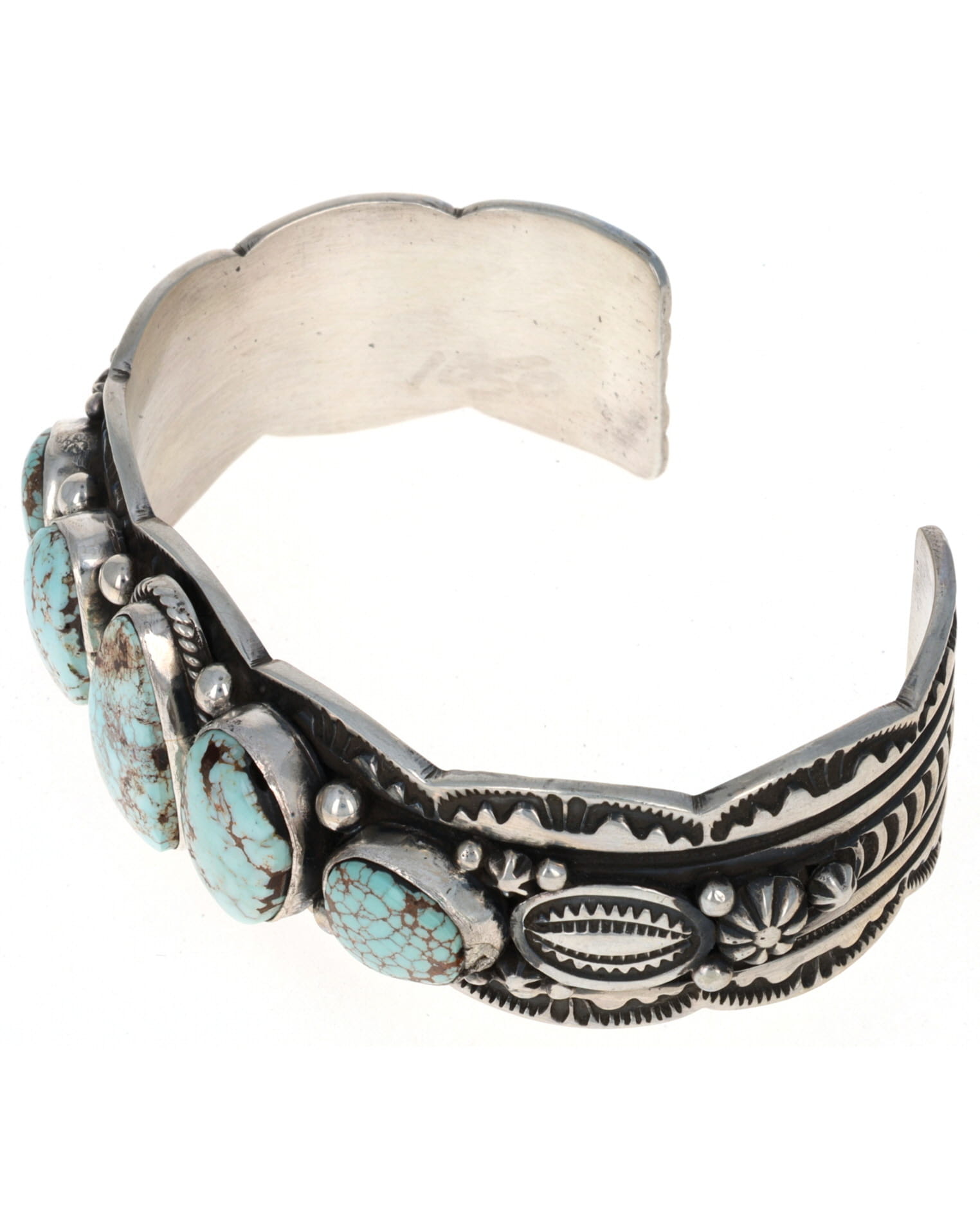 Natural Dry Creek Turquoise 5-Stone Row Bracelet