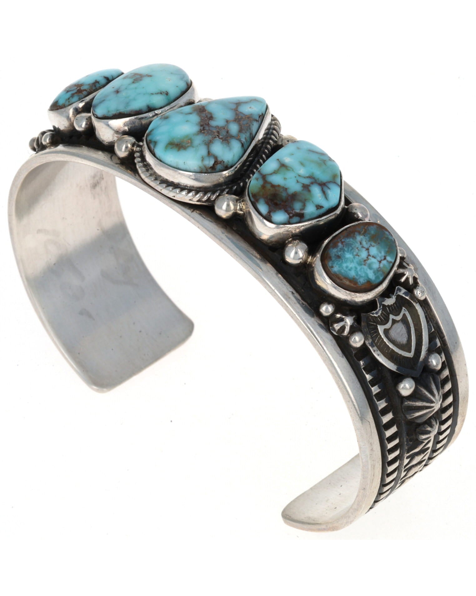 Natural Sonoran Rose Turquoise Bracelet - $2,235 - STB#2054 - SilverTQ