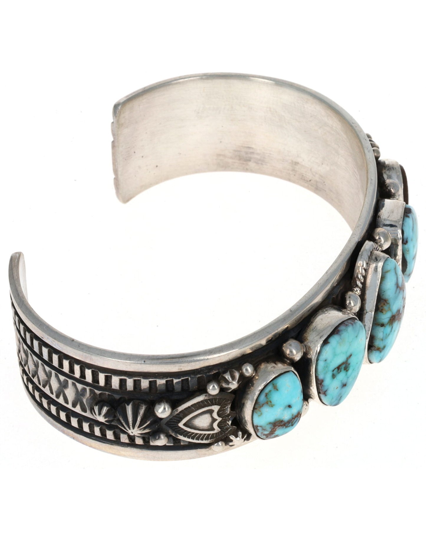 Natural Dry Creek Turquoise 5-Stone Row Bracelet