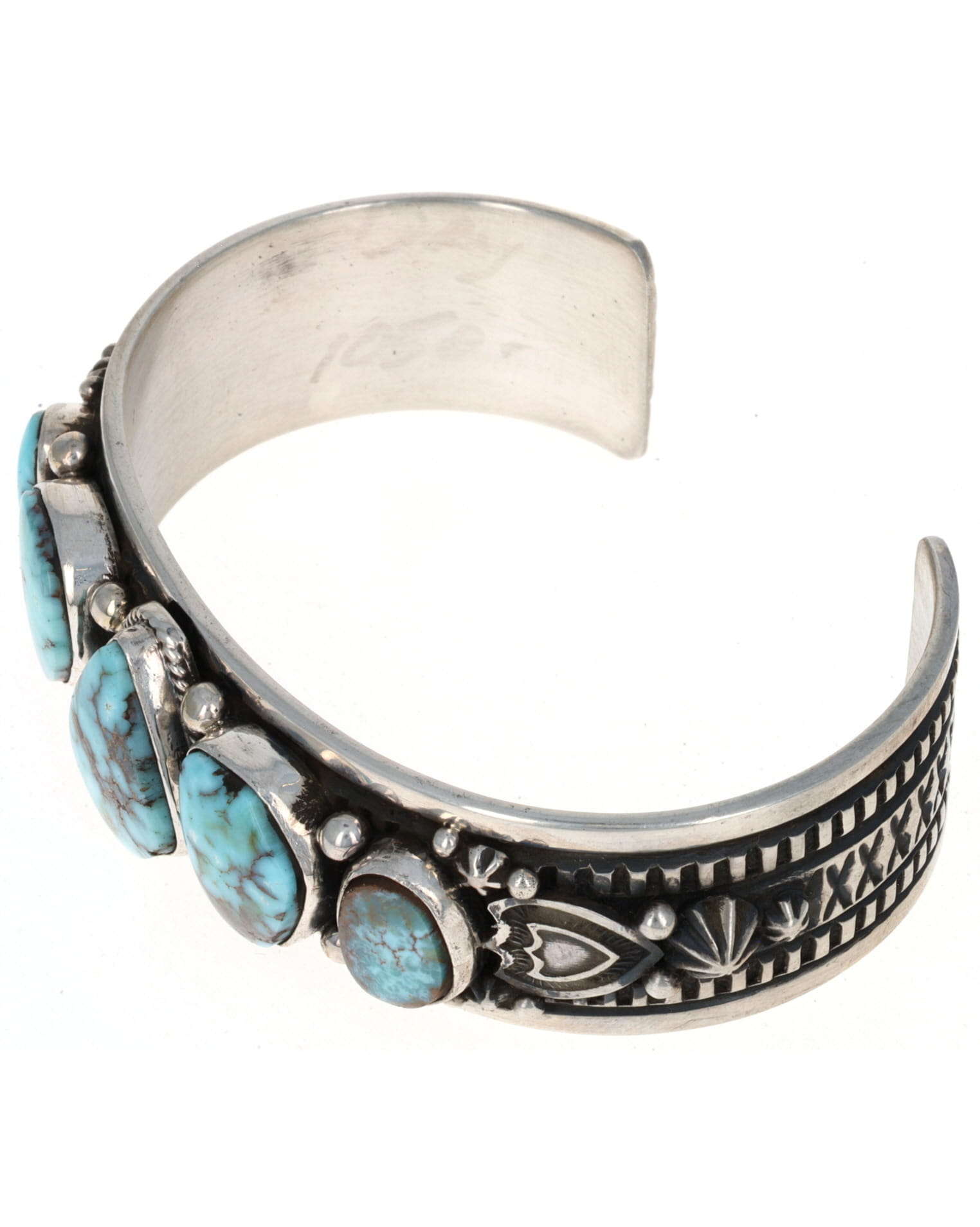 Natural Dry Creek Turquoise 5-Stone Row Bracelet