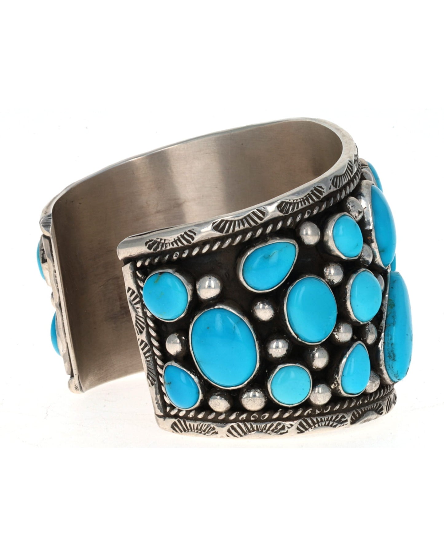 Natural Sleeping Beauty Turquoise Cluster Bracelet