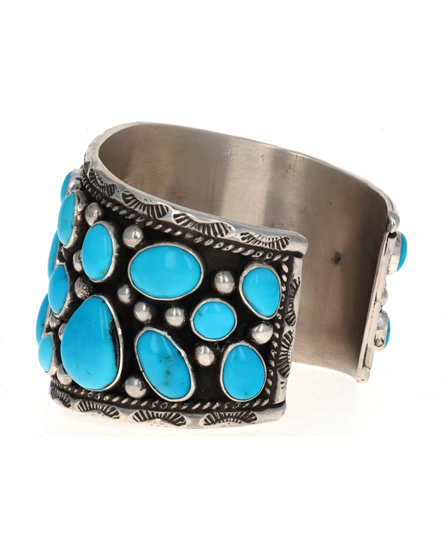Natural Sleeping Beauty Turquoise Cluster Bracelet