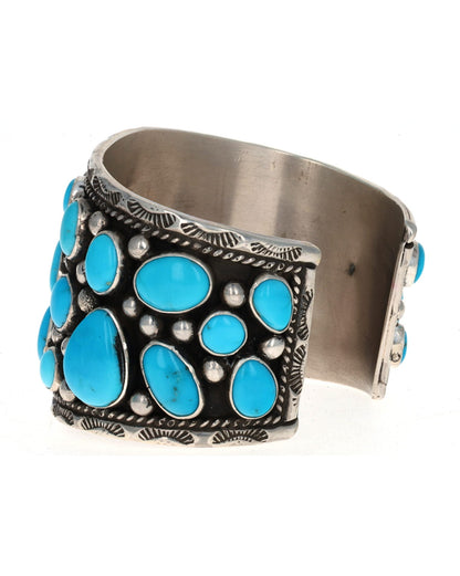 Natural Sleeping Beauty Turquoise Cluster Bracelet