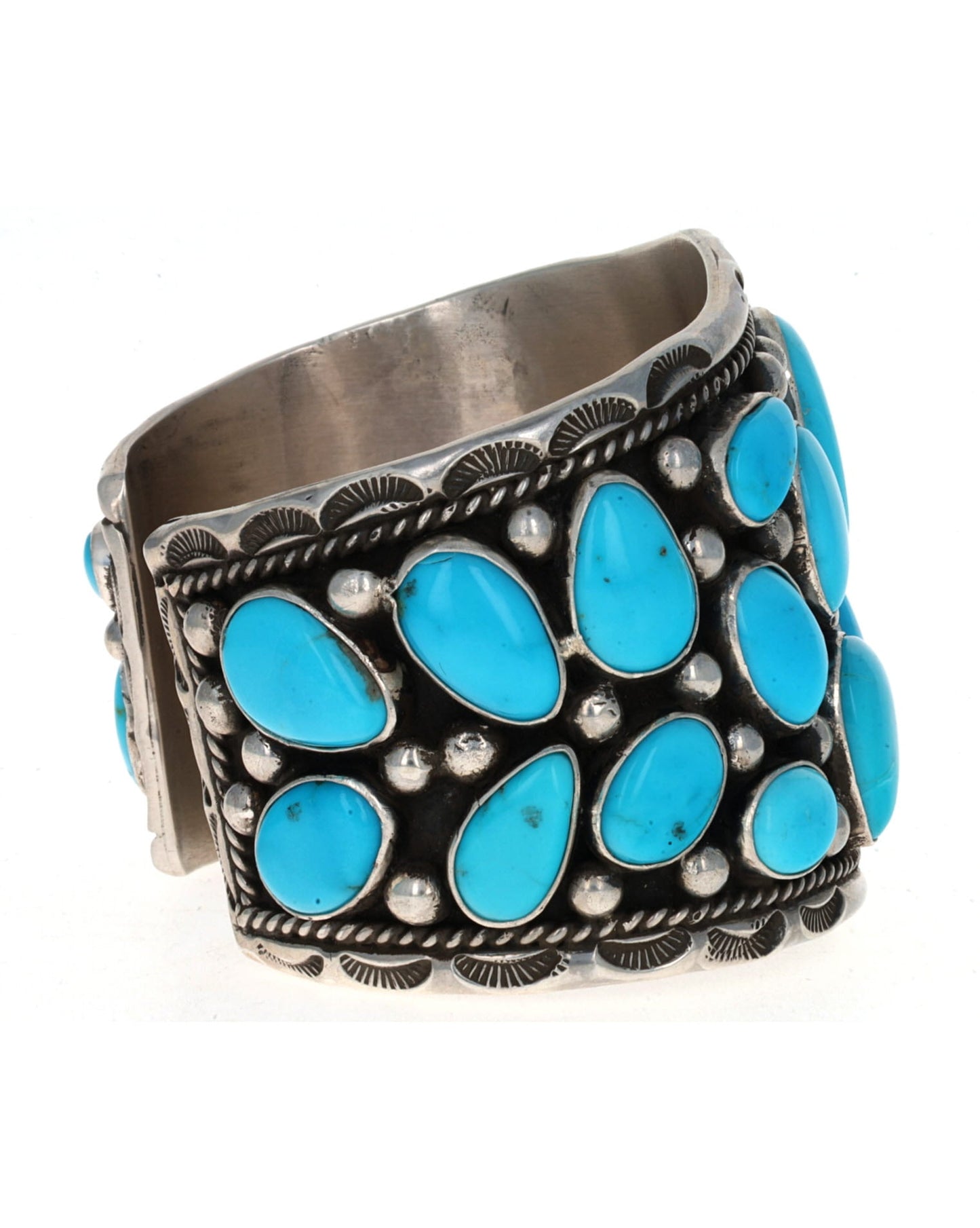 Natural Sleeping Beauty Turquoise Cluster Bracelet