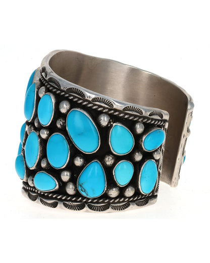 Natural Sleeping Beauty Turquoise Cluster Bracelet