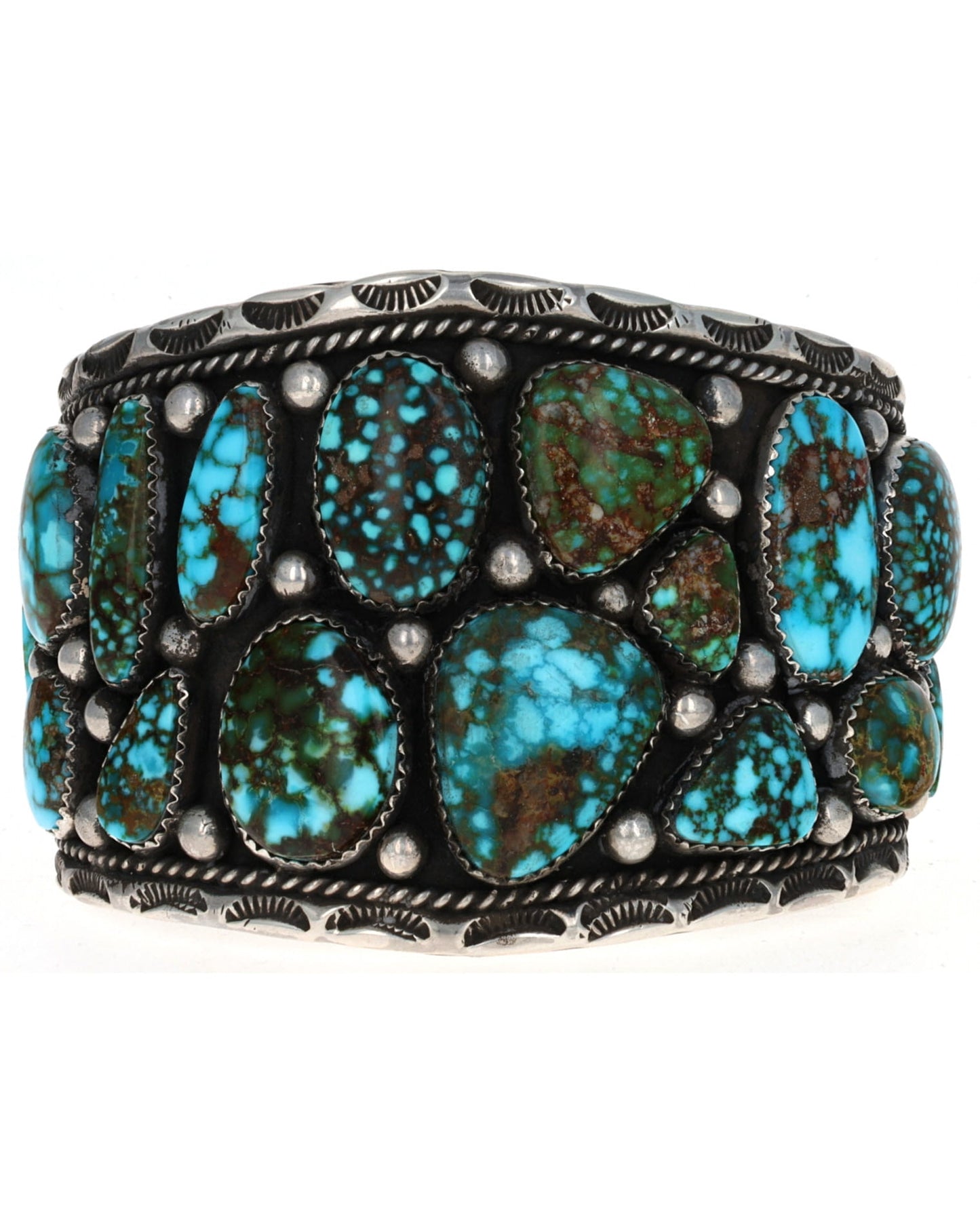 Multi-Color Natural Kingman Turquoise Cluster Bracelet