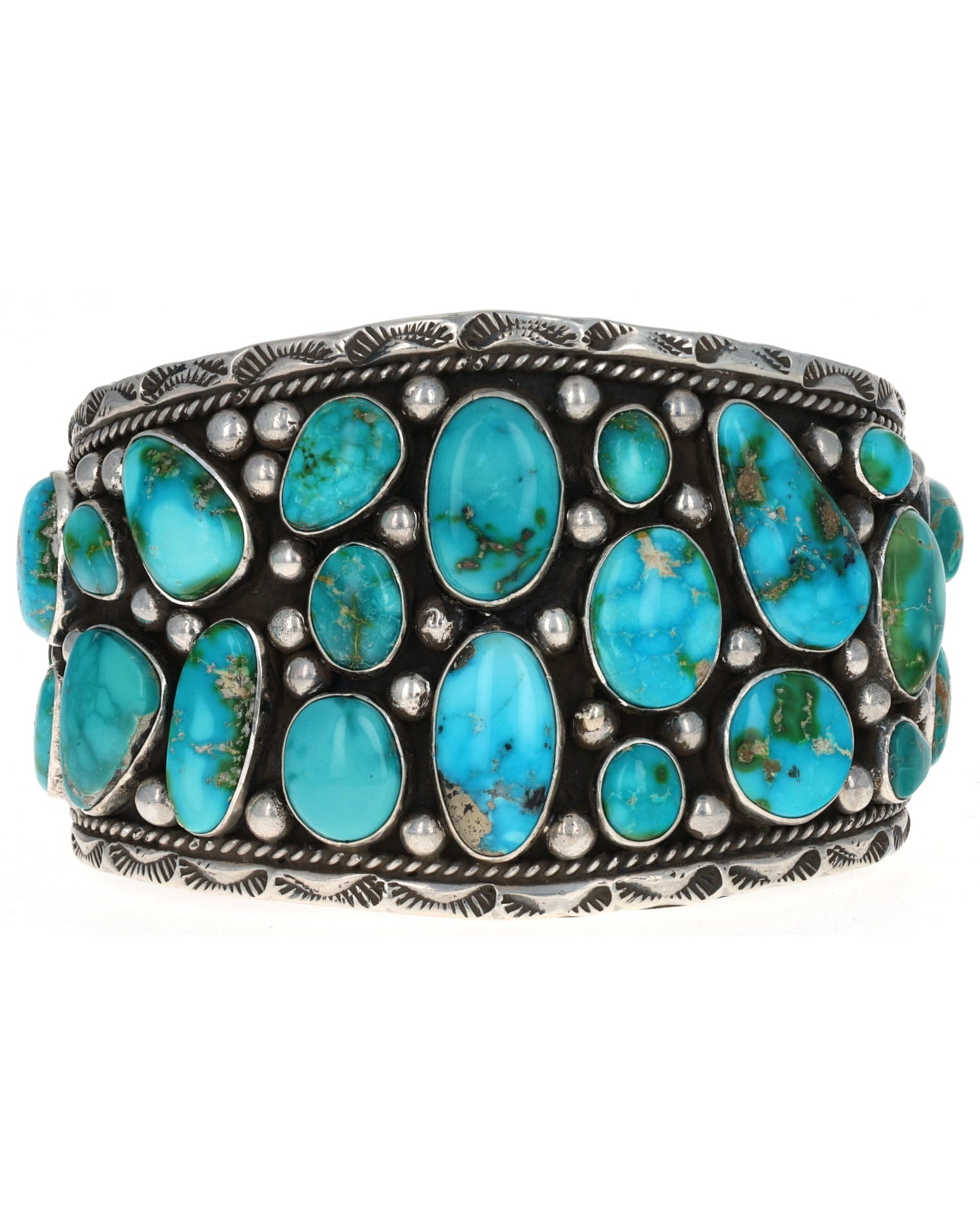 Natural Sonoran Rose Turquoise Cluster Bracelet