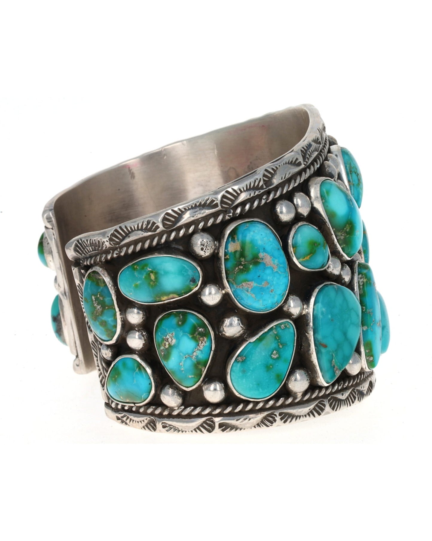 Natural Sonoran Rose Turquoise Cluster Bracelet