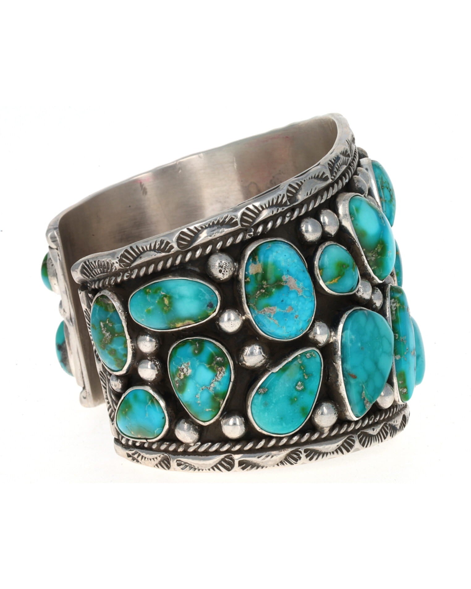 Natural Sonoran Rose Turquoise Cluster Bracelet