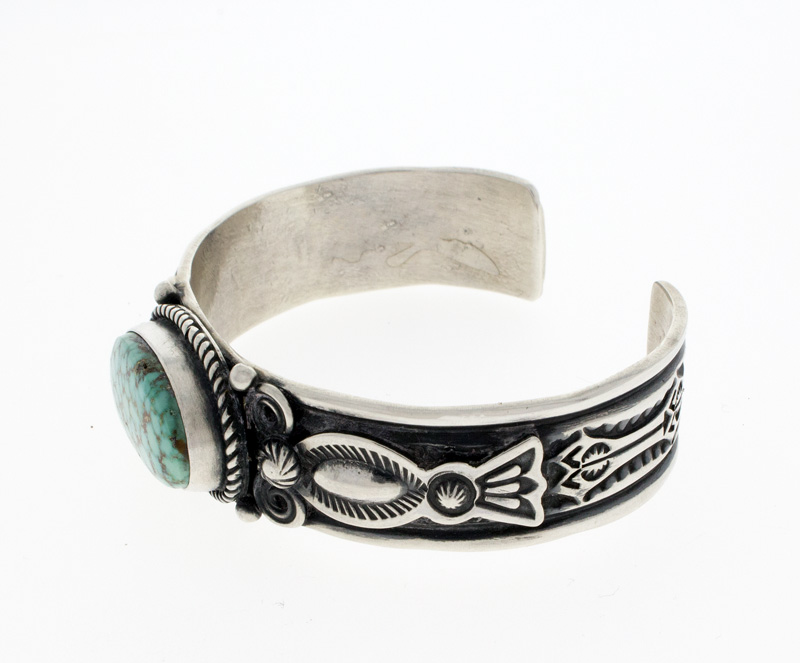 Navajo Natural Birdseye Kingman Turquoise Bracelet - STB#1078