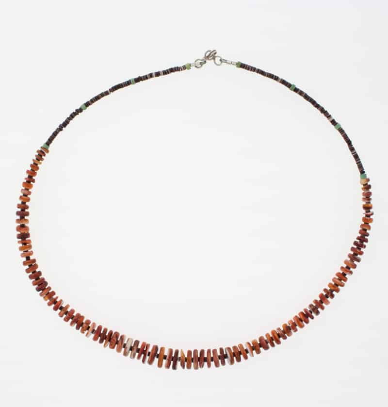 Zuni Red Spiny Oyster Nugget Necklace - NNG#1007 - Native American ...