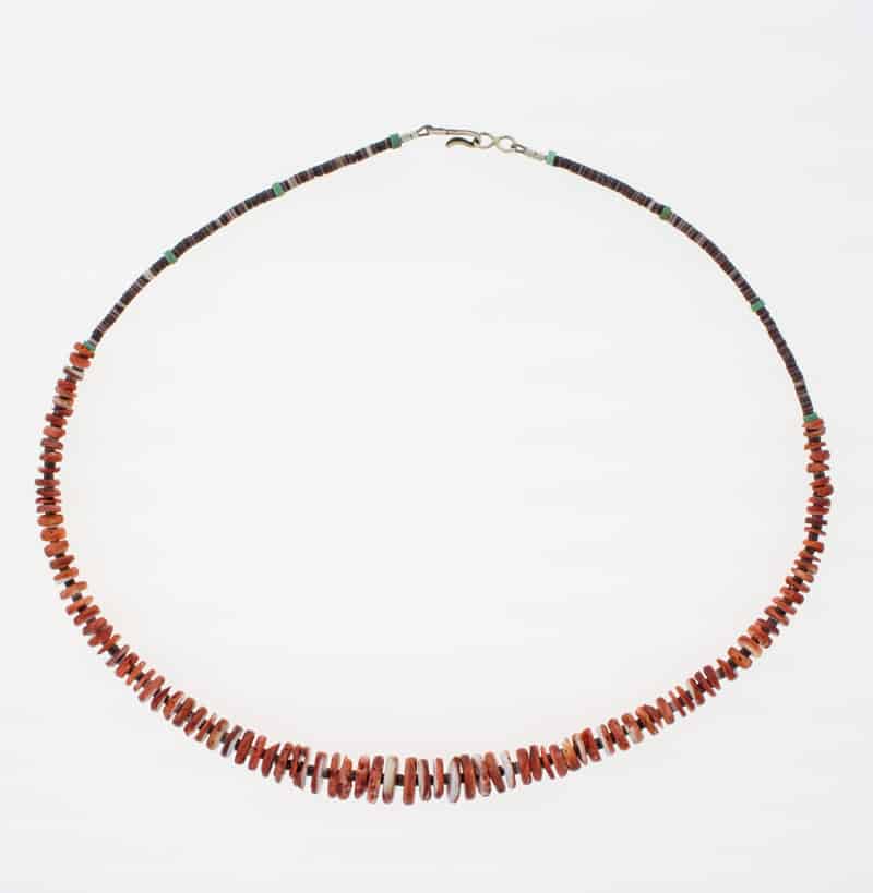 Zuni Red Spiny Oyster Nugget Necklace - NNG#1009 - Native American ...
