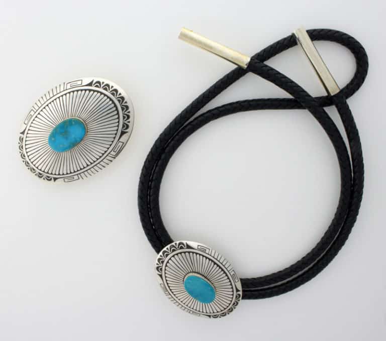 Navajo Turquoise Bolo Tie And Matching Belt Buckle Set - BL#1008 ...