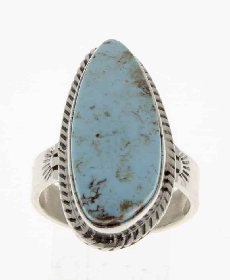 Size 8 7/8, Navajo Dry Creek Turquoise Ring R1190 Native American