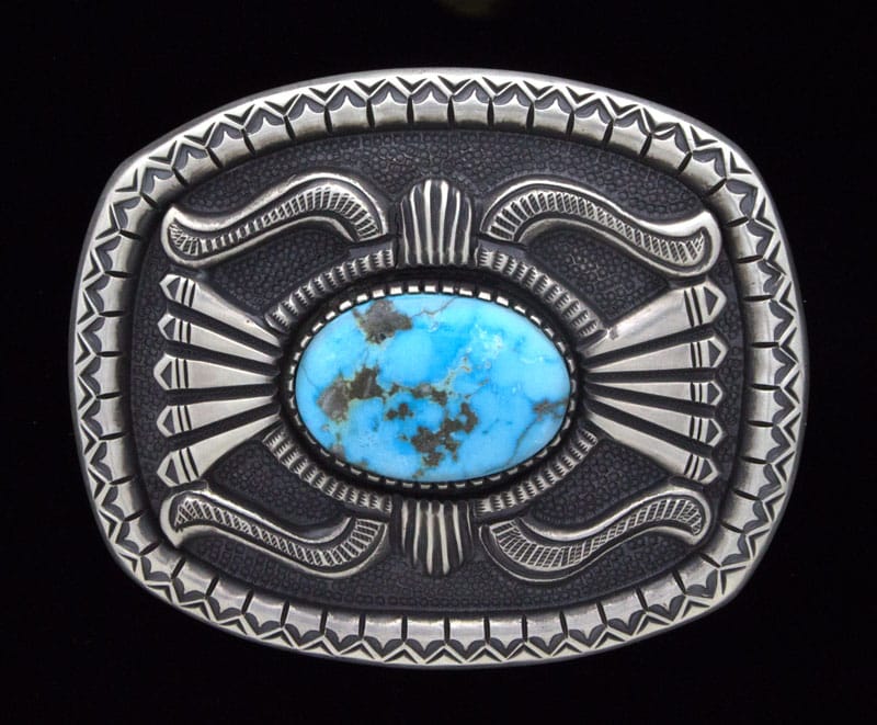 Turquoise Belt Buckle Native American Jewelry Dakota Sky Stone